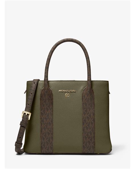 michael kors green tote bag|Michael Kors olive green bag.